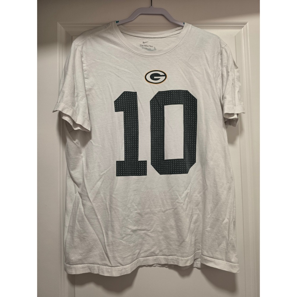 Nike Jordan Love Green Bay Packers White T-Shirt Mens XL NFL Football Tee 10